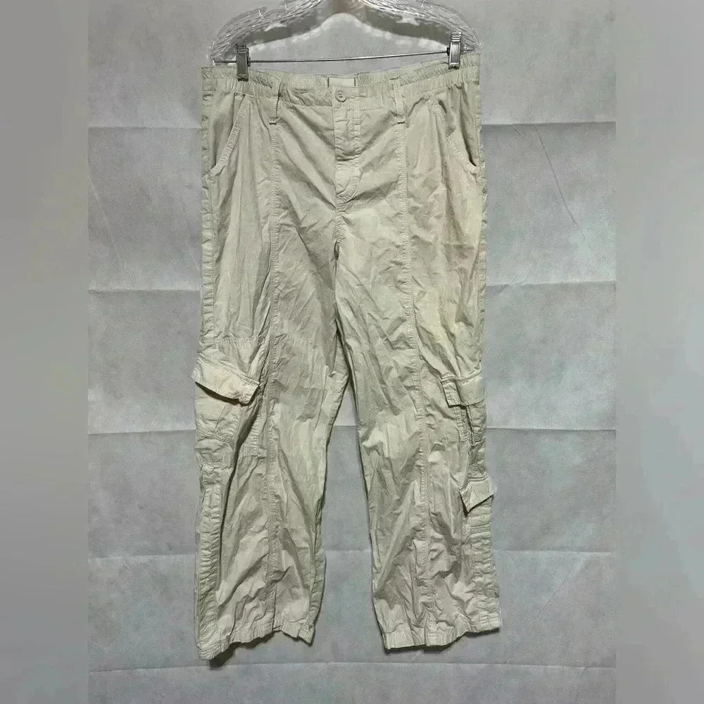BDG x Urban Outfitters Y2K Cargo Utility Pants Wide Leg Khaki Grunge Size XL